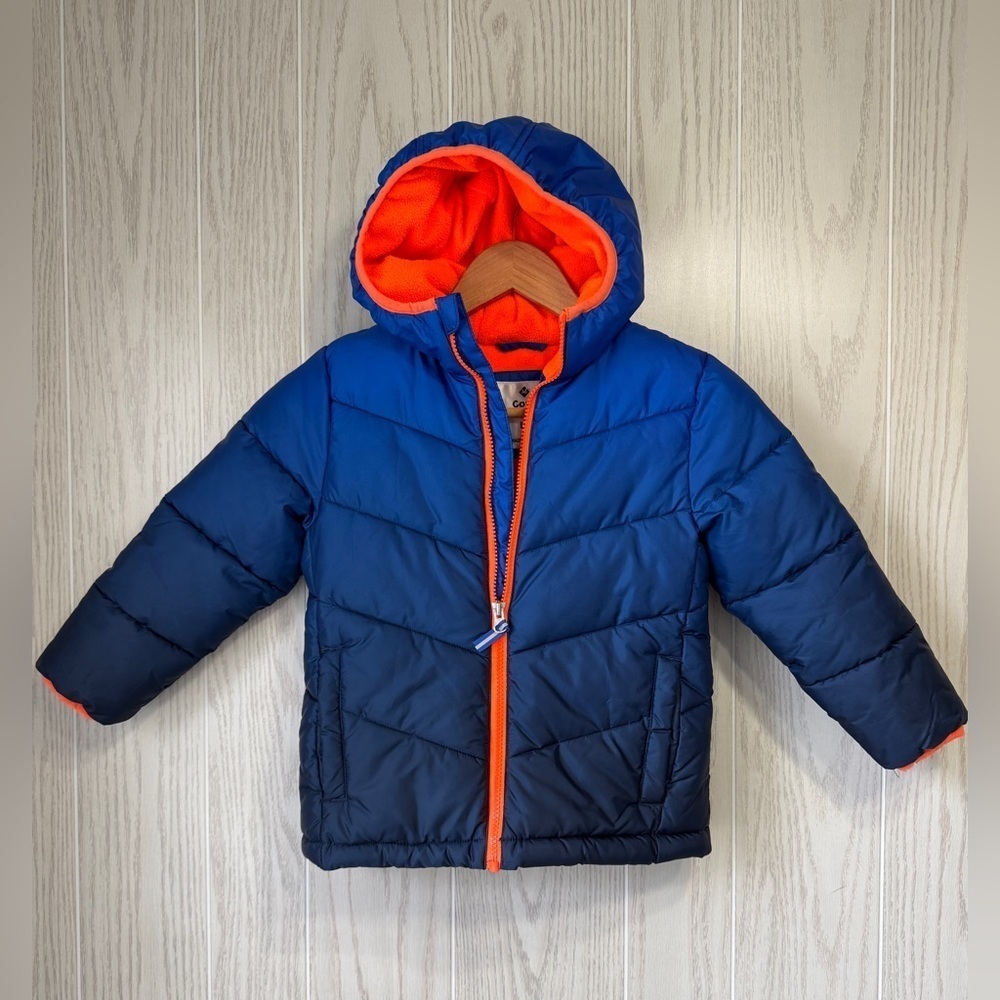 Cozy Puffer Blue Ombré Jacket Size 4 Boys NWOT